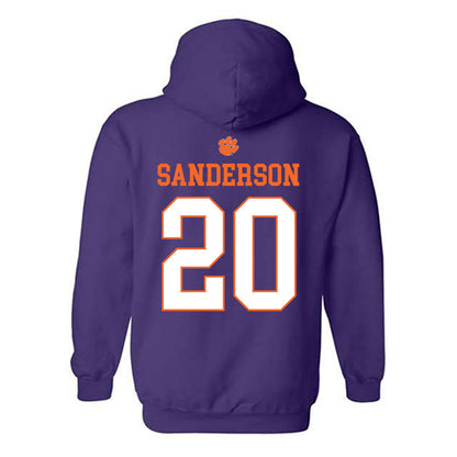 Clemson - NCAA Football : Clark Sanderson - Classic Shersey Hooded Sweatshirt-1