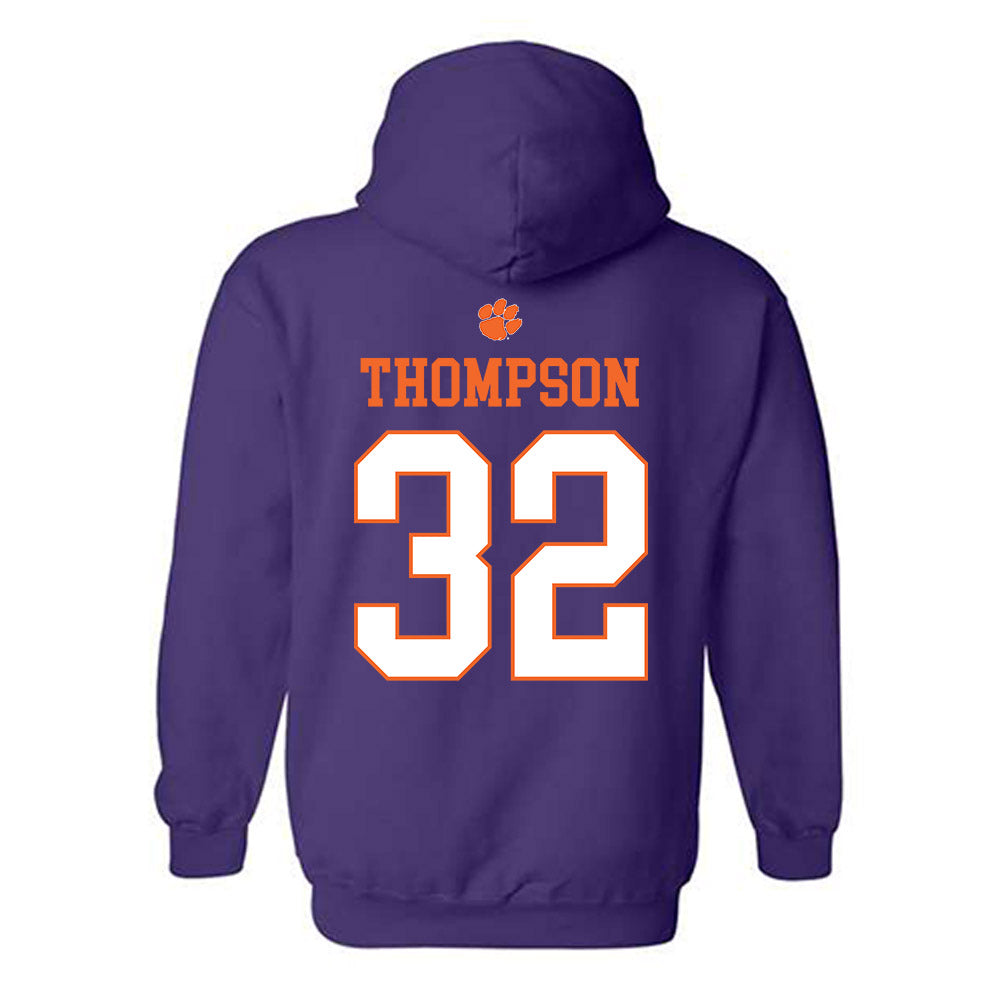 Clemson - NCAA Women's Basketball : Raven Thompson - Classic Shersey Hooded Sweatshirt-1