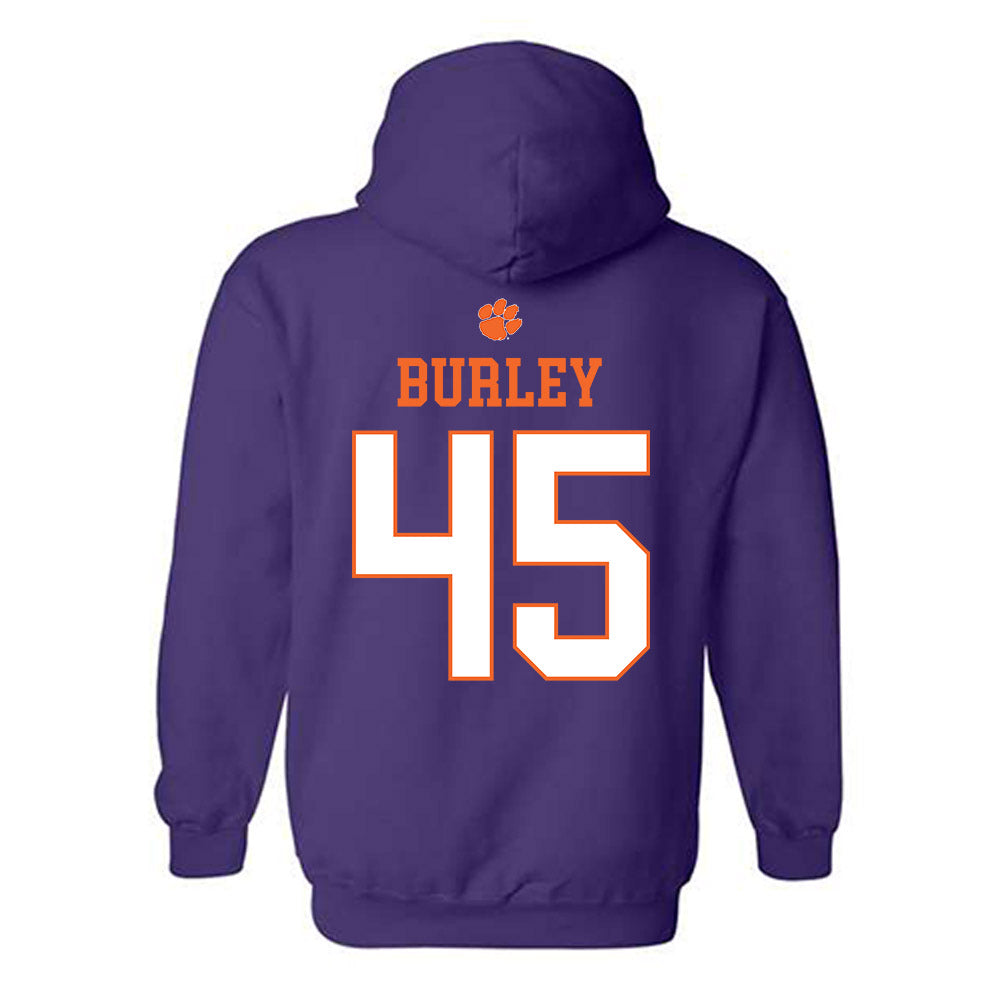 Clemson - NCAA Football : Vic Burley - Classic Shersey Hooded Sweatshirt-1