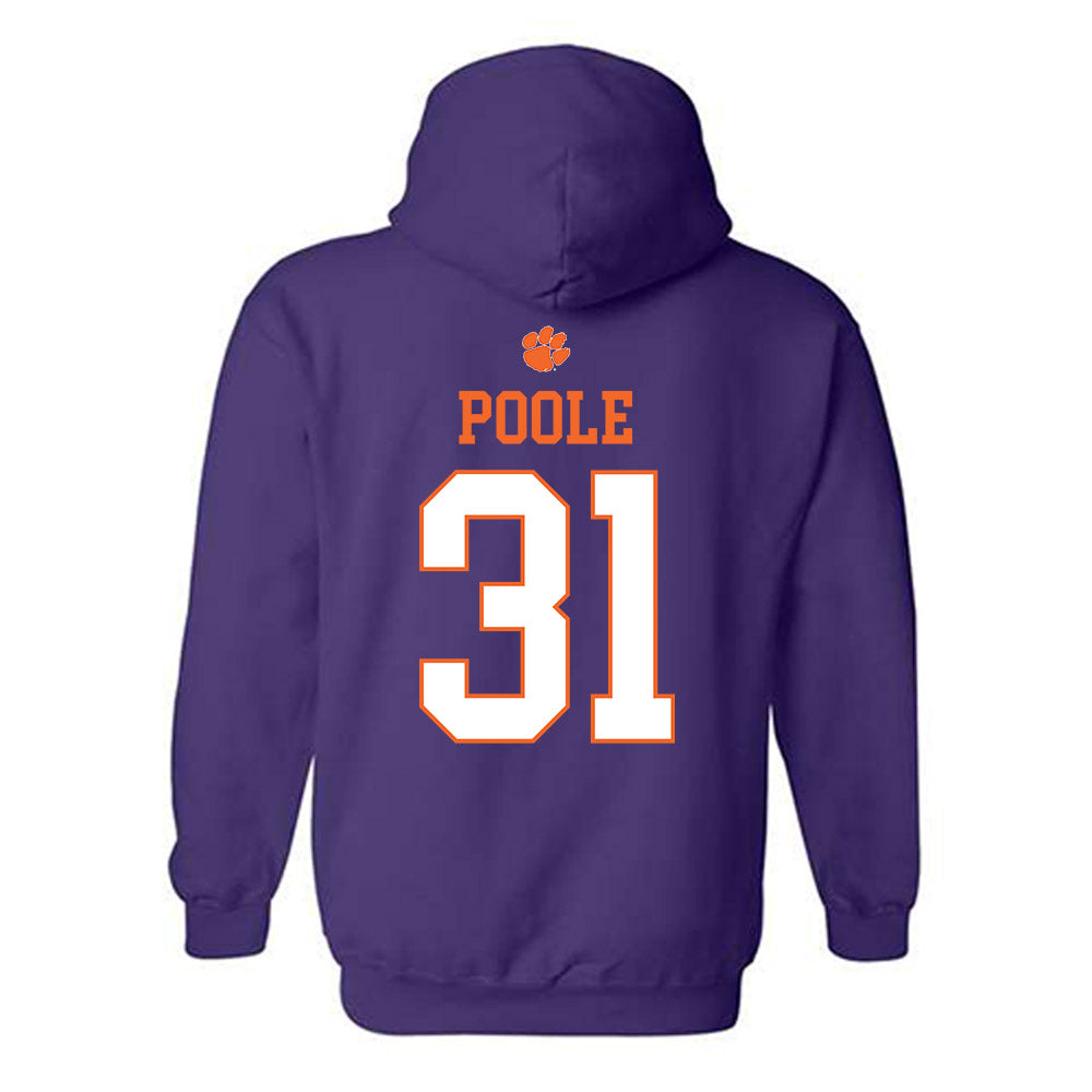 Clemson - NCAA Women's Basketball : Anya Poole - Classic Shersey Hooded Sweatshirt-1