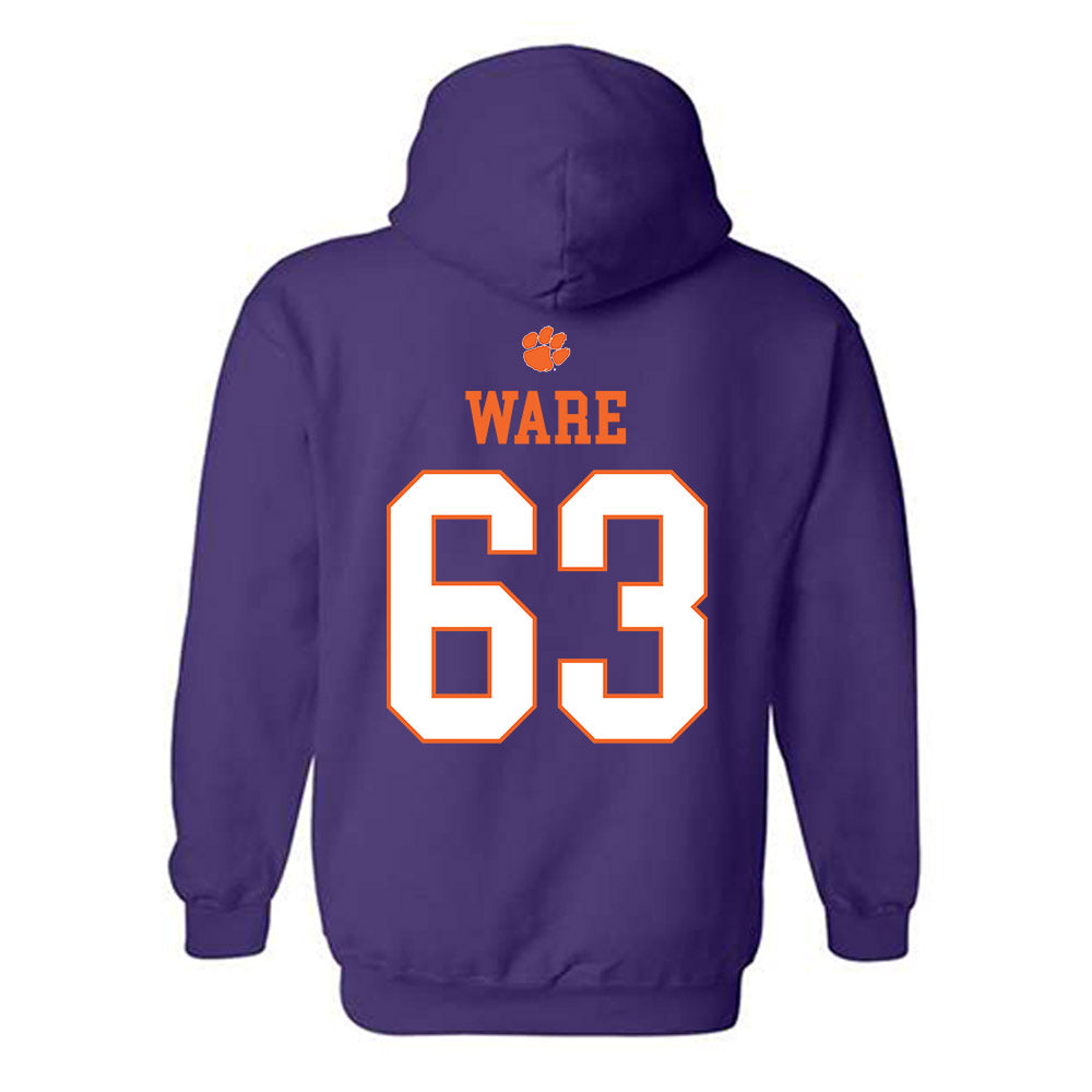 Clemson - NCAA Football : Easton Ware - Classic Shersey Hooded Sweatshirt-1