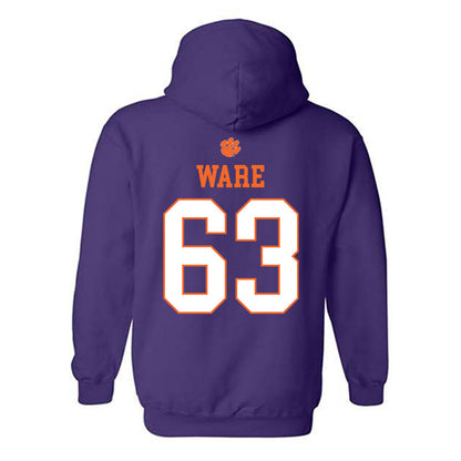 Clemson - NCAA Football : Easton Ware - Classic Shersey Hooded Sweatshirt-1