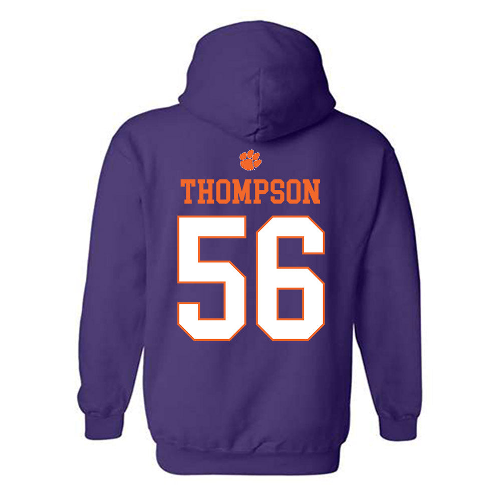 Clemson - NCAA Football : Champ Thompson - Classic Shersey Hooded Sweatshirt