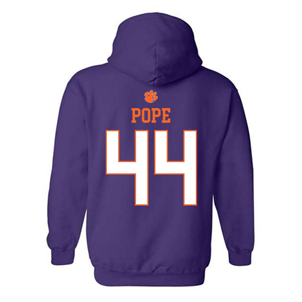 Clemson - NCAA Football : Banks Pope - Classic Shersey Hooded Sweatshirt-1