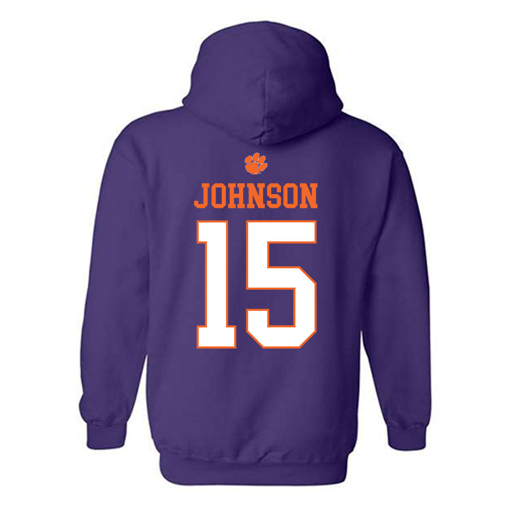 Clemson - NCAA Women's Soccer : Ella Johnson - Classic Shersey Hooded Sweatshirt-1