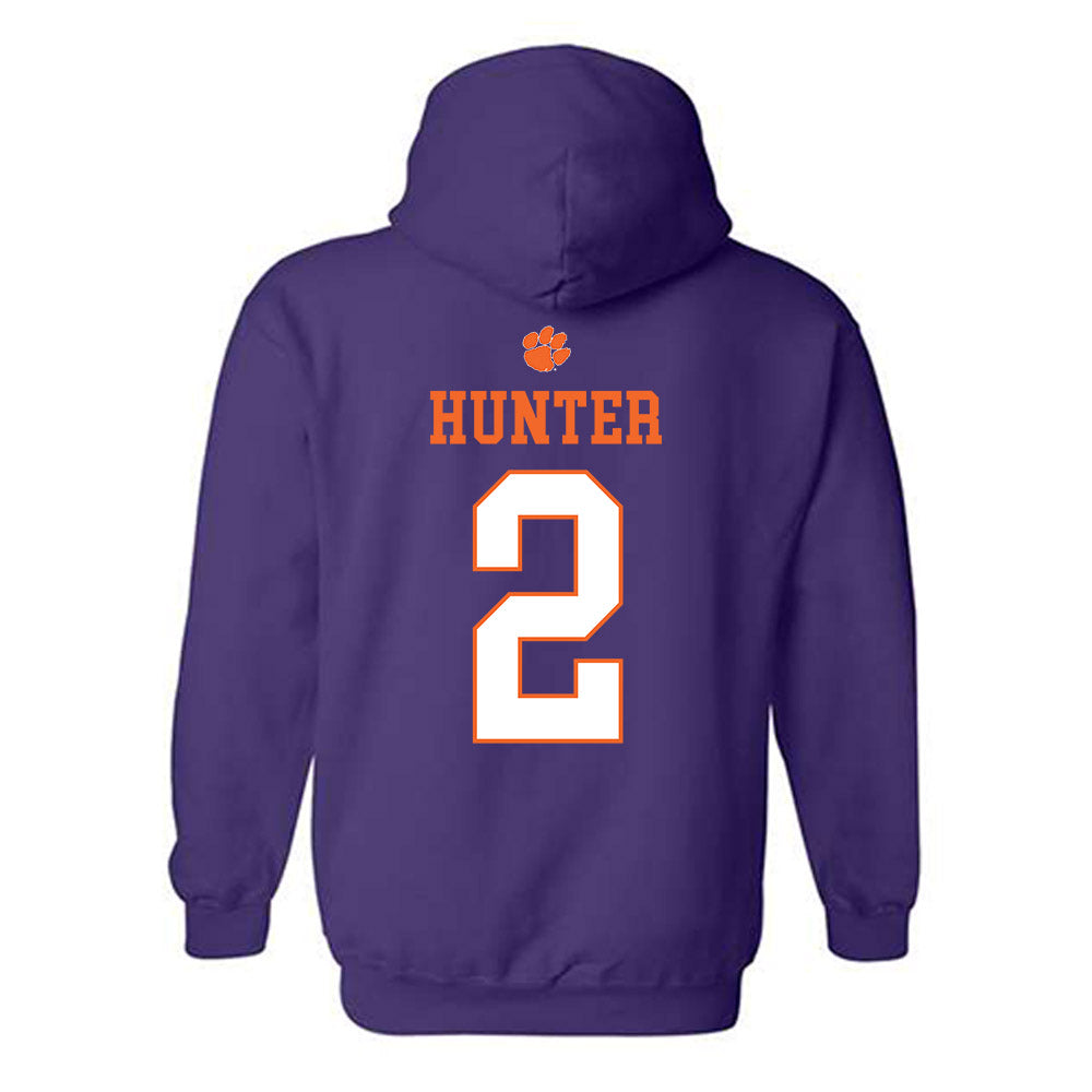Clemson - NCAA Men's Basketball : Dillon Hunter - Classic Shersey Hooded Sweatshirt-1