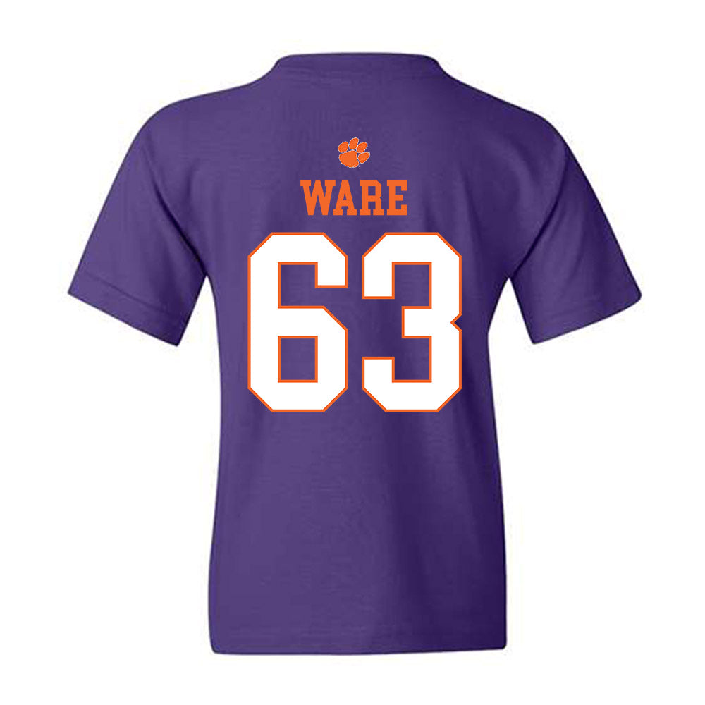 Clemson - NCAA Football : Easton Ware - Classic Shersey Youth T-Shirt-1