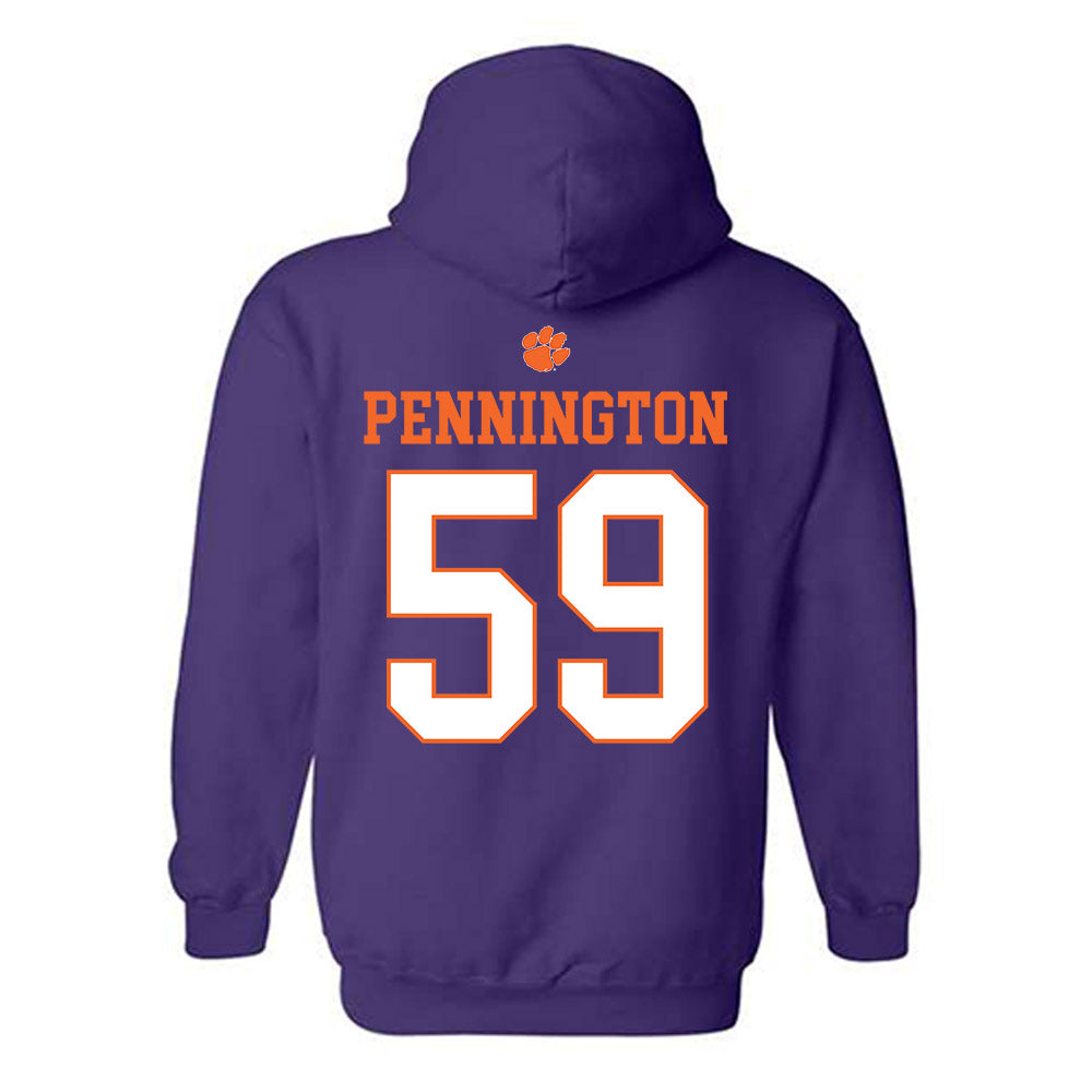 Clemson - NCAA Football : Dietrick Pennington - Classic Shersey Hooded Sweatshirt-1