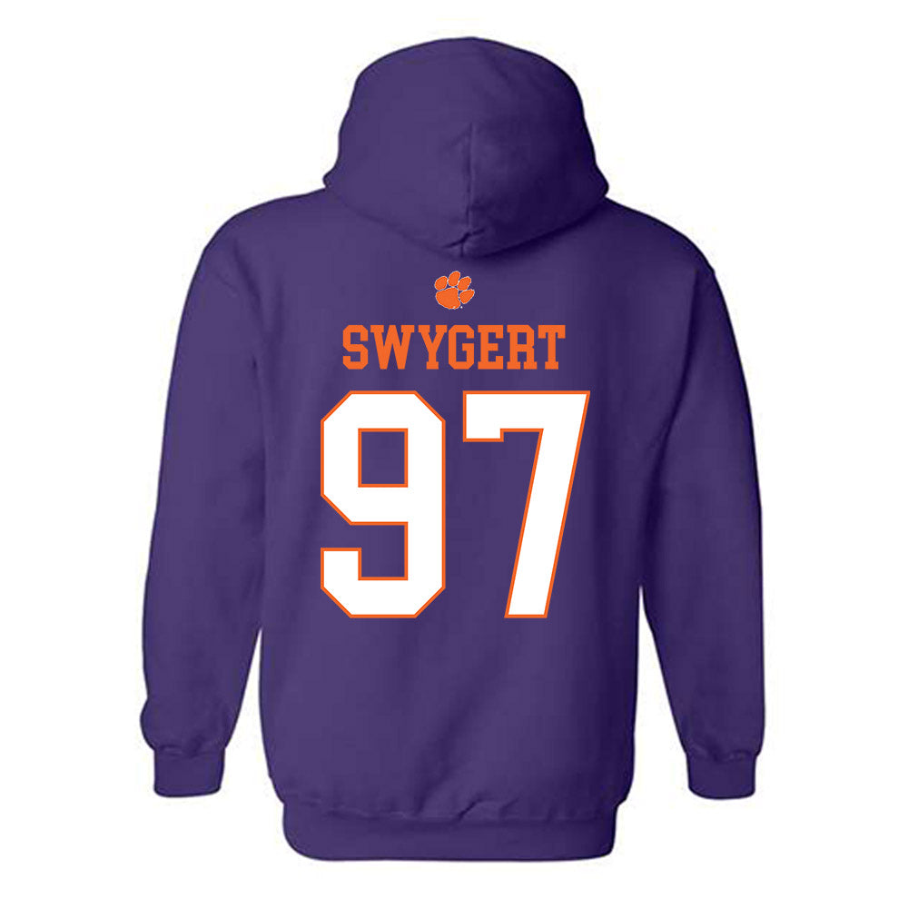 Clemson - NCAA Football : Patrick Swygert - Classic Shersey Hooded Sweatshirt-1
