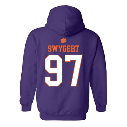 Clemson - NCAA Football : Patrick Swygert - Classic Shersey Hooded Sweatshirt-1
