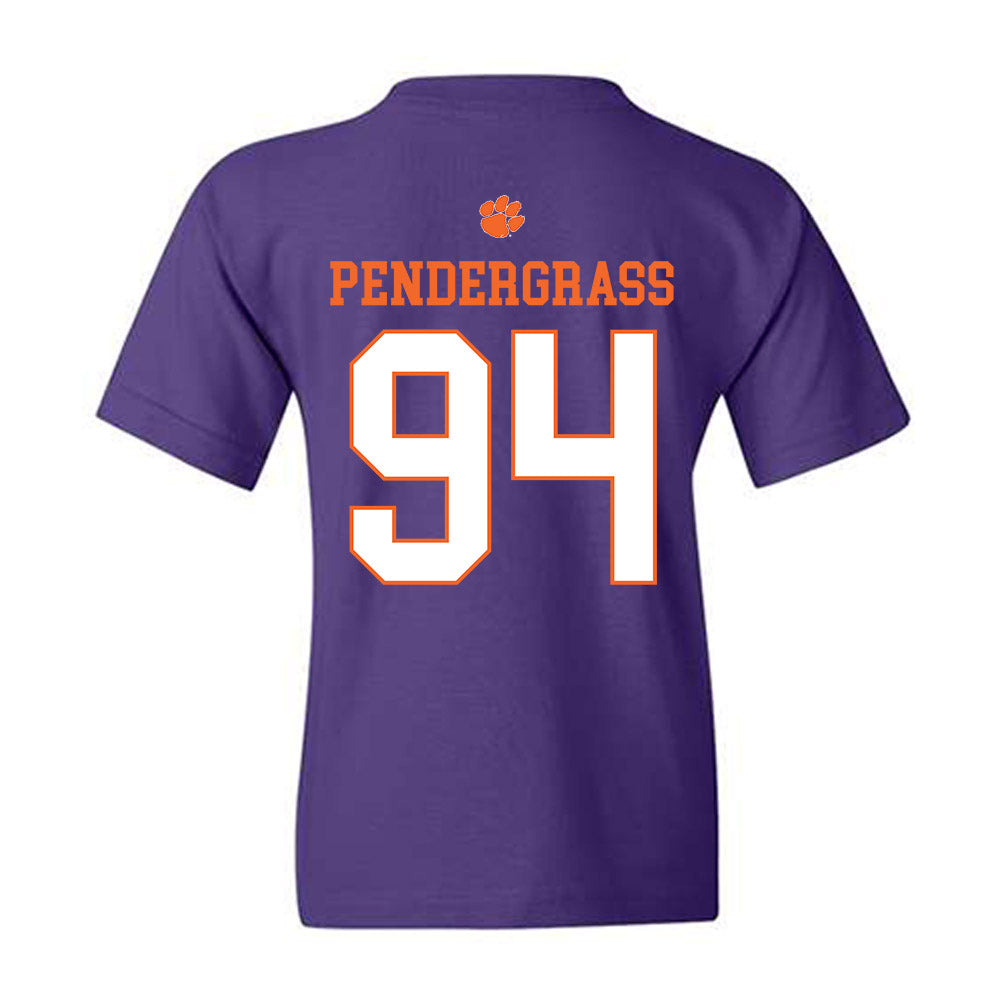 Clemson - NCAA Football : Chapman Pendergrass - Classic Shersey Youth T-Shirt-1