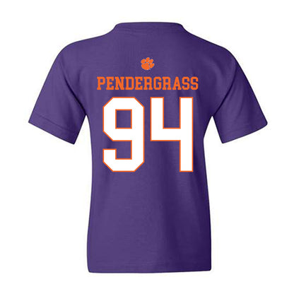 Clemson - NCAA Football : Chapman Pendergrass - Classic Shersey Youth T-Shirt-1