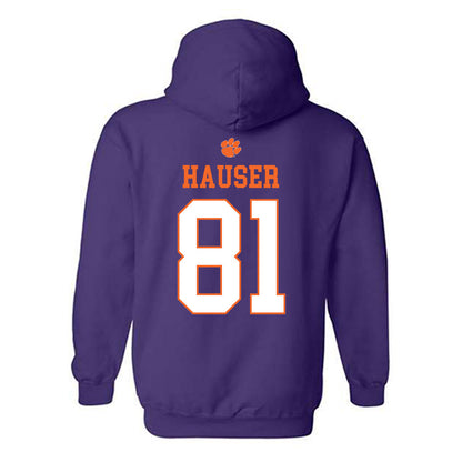 Clemson - NCAA Football : Nolan Hauser - Classic Shersey Hooded Sweatshirt-1