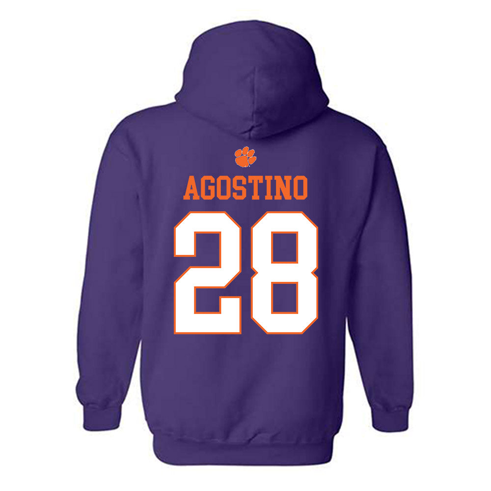Clemson - NCAA Women's Lacrosse : Summer Agostino - Classic Shersey Hooded Sweatshirt-1