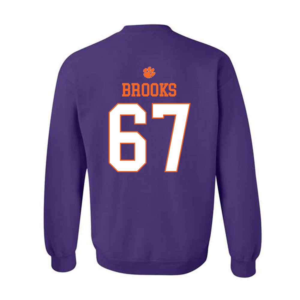 Clemson - NCAA Football : Nathan Brooks - Classic Shersey Crewneck Sweatshirt-1