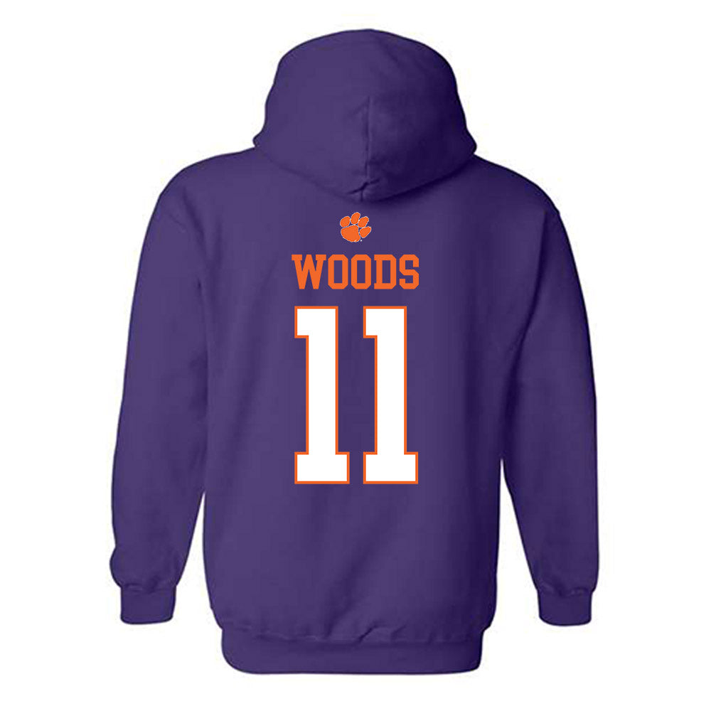 Clemson - NCAA Football : Peter Woods - Classic Shersey Hooded Sweatshirt-1