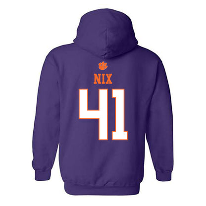 Clemson - NCAA Football : Caleb Nix - Classic Shersey Hooded Sweatshirt