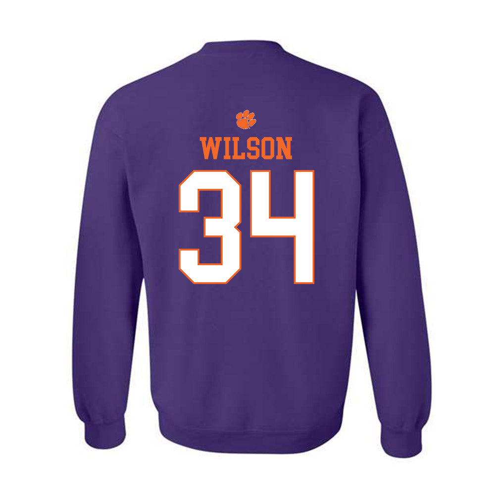 Clemson - NCAA Football : Max Wilson - Classic Shersey Crewneck Sweatshirt-1