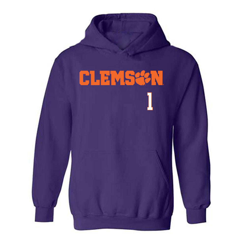 Clemson - NCAA Football : T.J. Moore - Classic Shersey Hooded Sweatshirt-0