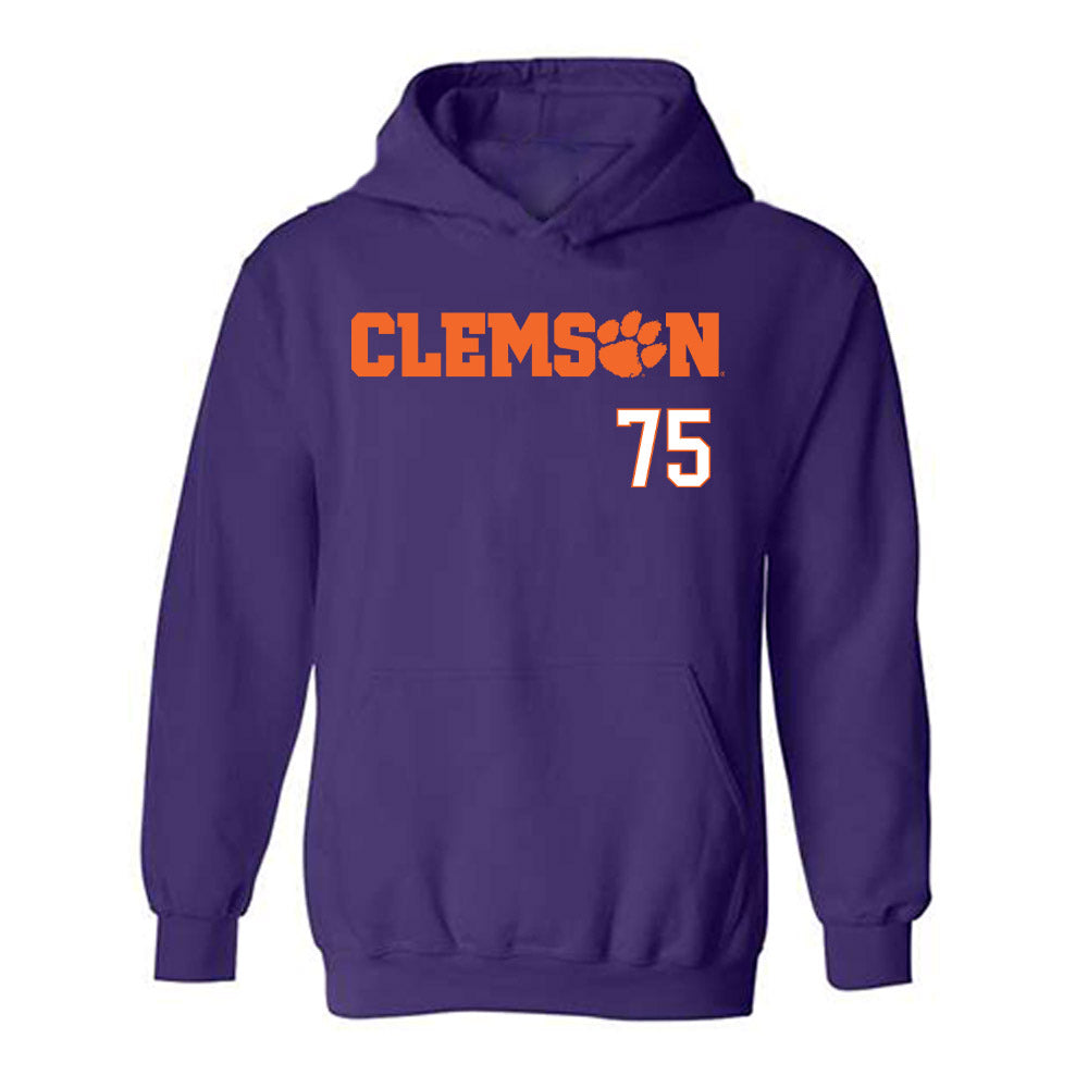 Clemson - NCAA Football : Tucker Kattus - Classic Shersey Hooded Sweatshirt-0