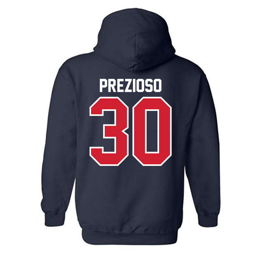 Robert Morris - NCAA Men's Lacrosse : Luke Prezioso - Classic Shersey Hooded Sweatshirt-1