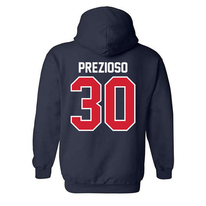 Robert Morris - NCAA Men's Lacrosse : Luke Prezioso - Classic Shersey Hooded Sweatshirt-1