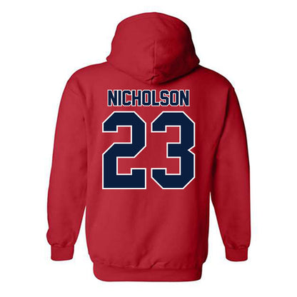 Robert Morris - NCAA Men's Ice Hockey : Zeke Nicholson - Classic Shersey Hooded Sweatshirt-1