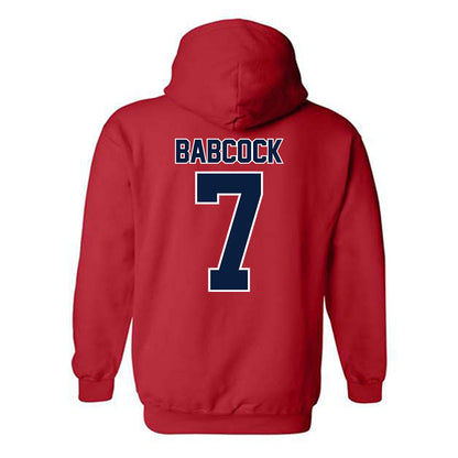 Robert Morris - NCAA Men's Ice Hockey : John Babcock - Classic Shersey Hooded Sweatshirt-1