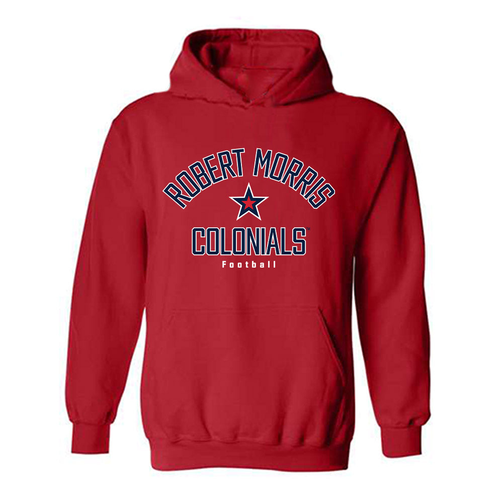 Robert Morris - NCAA Football : Logan King - Classic Shersey Hooded Sweatshirt-0