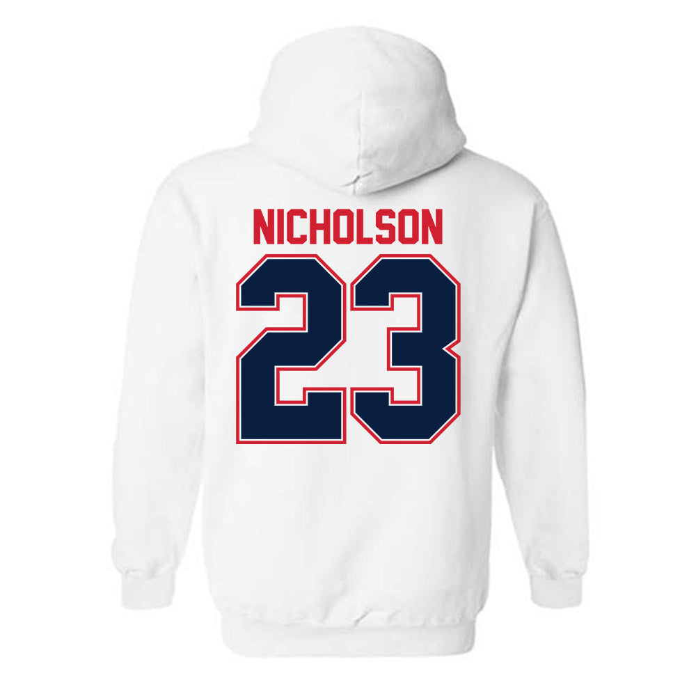 Robert Morris - NCAA Men's Ice Hockey : Zeke Nicholson - Classic Shersey Hooded Sweatshirt-1