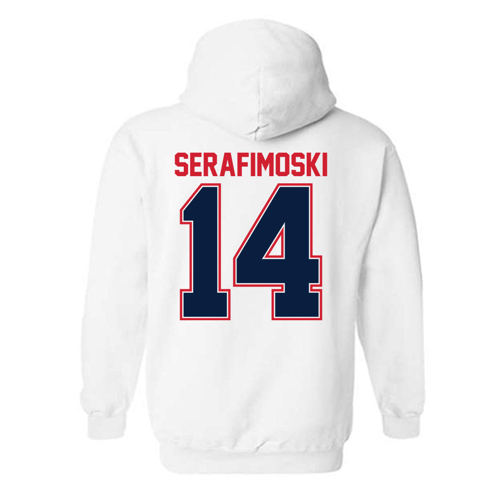 Robert Morris - NCAA Men's Basketball : Vasilije Serafimoski - Classic Shersey Hooded Sweatshirt-1