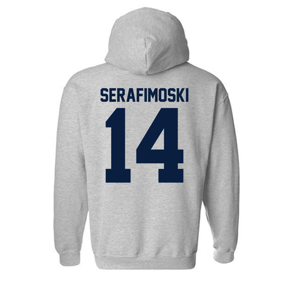 Robert Morris - NCAA Men's Basketball : Vasilije Serafimoski - Classic Shersey Hooded Sweatshirt-1