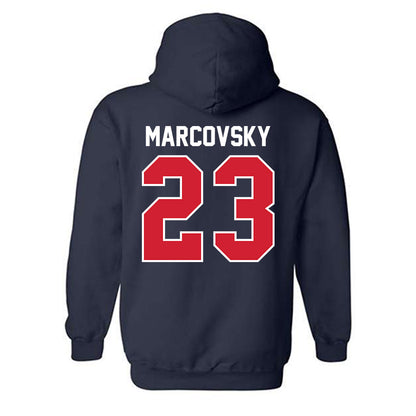 Robert Morris - NCAA Women's Ice Hockey : Ellie Marcovsky - Classic Fashion Shersey Hooded Sweatshirt-1
