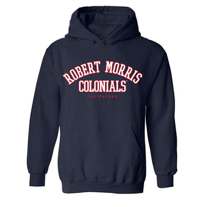 Robert Morris - NCAA Men's Ice Hockey : Michael Felsing - Classic Fashion Shersey Hooded Sweatshirt-0