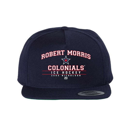 Robert Morris - NCAA Men's Ice Hockey : Zeke Nicholson - Snapback Hat-0