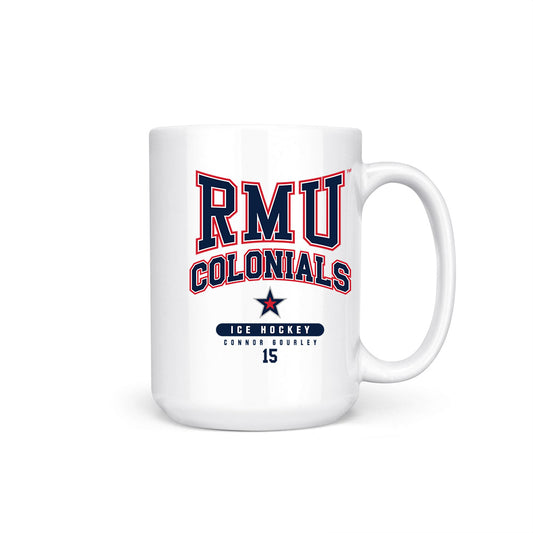 Robert Morris - NCAA Men's Ice Hockey : Connor Gourley - Coffee Mug-0