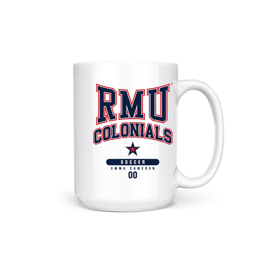 Robert Morris - NCAA Women's Soccer : Emma Cameron - Coffee Mug-0
