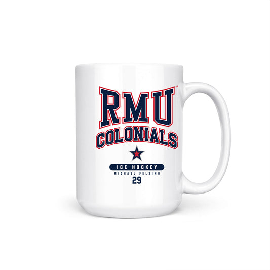 Robert Morris - NCAA Men's Ice Hockey : Michael Felsing - Coffee Mug-0