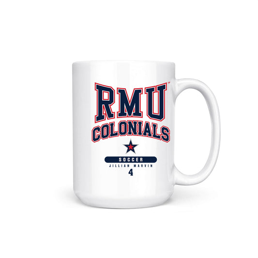 Robert Morris - NCAA Women's Soccer : Jillian Marvin - Coffee Mug-0
