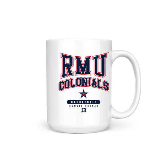 Robert Morris - NCAA Men's Basketball : Samuel Obenjo - Coffee Mug-0