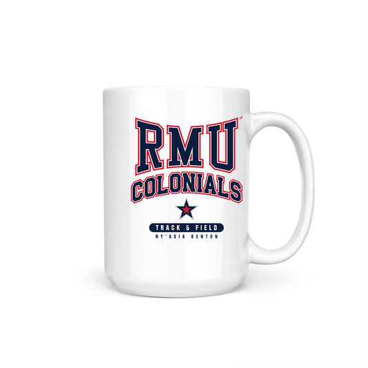 Robert Morris - NCAA Women's Track & Field : Ny'Asia Benton - Coffee Mug-0