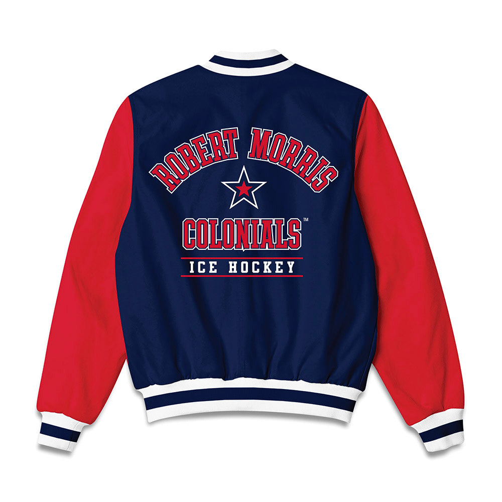 Robert Morris - NCAA Men's Ice Hockey : Cameron Garvey - Bomber Jacket-1