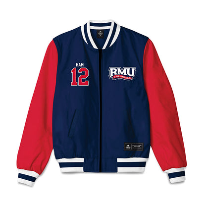 Robert Morris - NCAA Women's Ice Hockey : Ashlyn Ham - Bomber Jacket-0