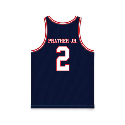 Robert Morris - NCAA Men's Basketball : Ryan Prather Jr. - Navy Basketball Jersey-1
