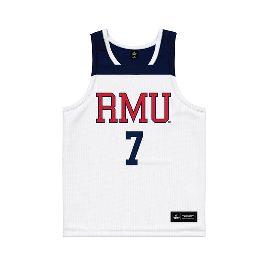 Robert Morris - NCAA Women's Basketball : Myriam Traore - White Basketball Jersey-0