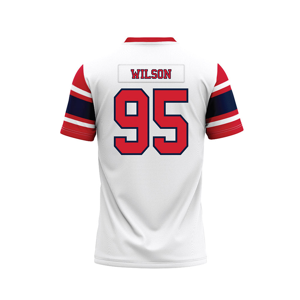 Robert Morris - NCAA Football : Asher Wilson - White Football Jersey-1