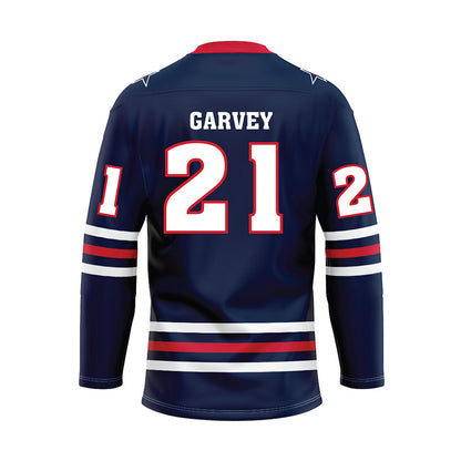 Robert Morris - NCAA Men's Ice Hockey : Cameron Garvey - Navy Hockey Jersey-1