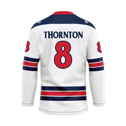 Robert Morris - NCAA Women's Ice Hockey : Hannah Thornton - White Hockey Jersey-1