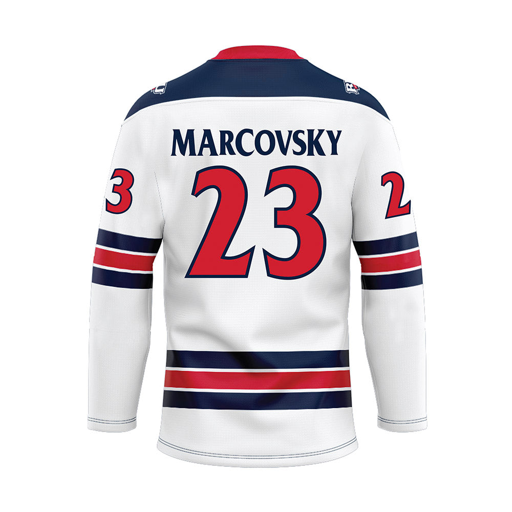 Robert Morris - NCAA Women's Ice Hockey : Ellie Marcovsky - White Hockey Jersey-1
