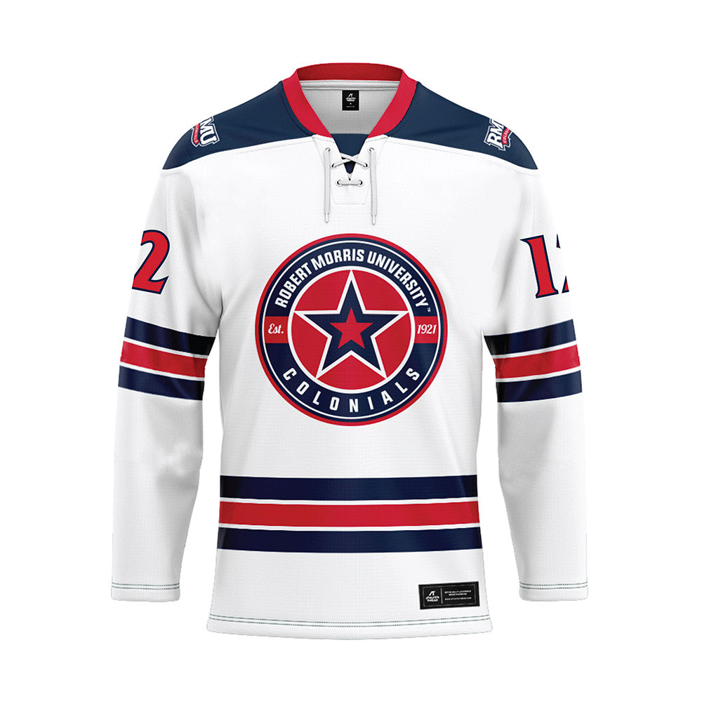 Robert Morris - NCAA Women's Ice Hockey : Ashlyn Ham - White Hockey Jersey-0